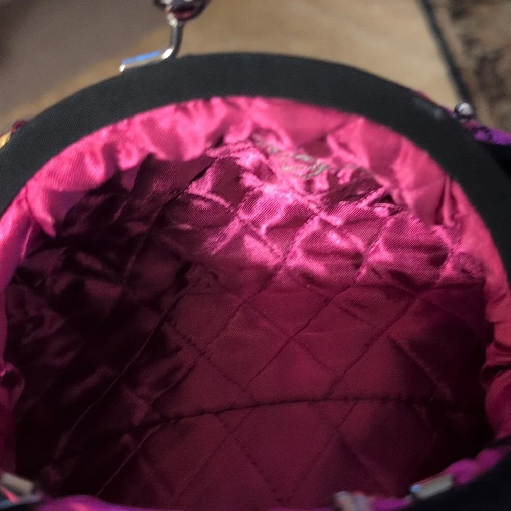 Vera Bradley Black and Pink Embroidered Clutch - Picture 4 of 6
